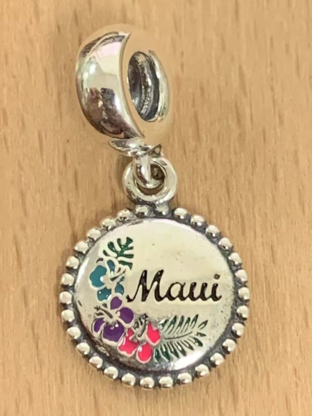 Pandora Hawaii Exclusive Maui Flower Dangle Charm, S925 Silver Jewelry